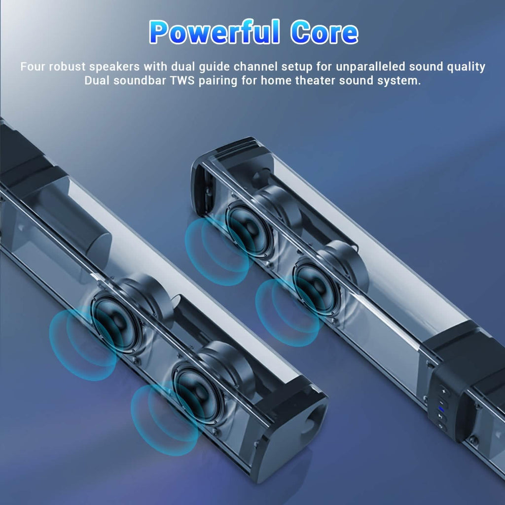 Wireless Soundbar for TV – 2-in-1 Detachable Bluetooth Speaker