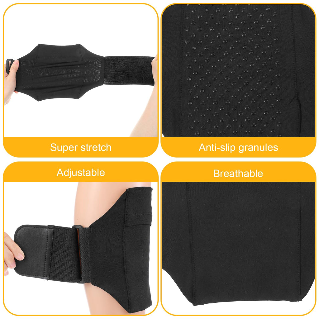 Leg Straps, Black Leg Phone Holder, Adjustable Cellphone Leg-Band For Women And