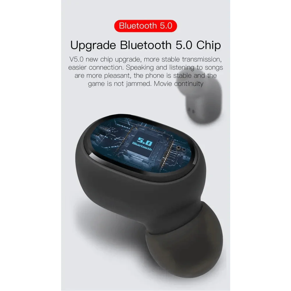 Modern Style Bluetooth 5.0 Headphones Stereo  Wireless Ear Buds In Ear Hands Free Earphones Sports Headset Quality Sound